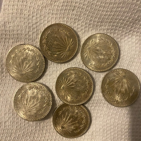 Sterling silver old Mexican coins - Picture 3 of 4